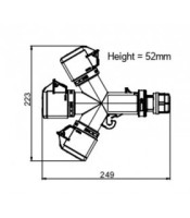 MALE INDUSTRIAL PLUG 3P 16A CABLE TO 3FEMALE 3P 16A