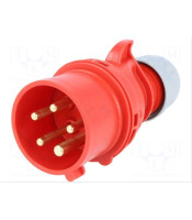 MALE INDUSTRIAL PLUG 5P 16A 015-6 IP44 PCE