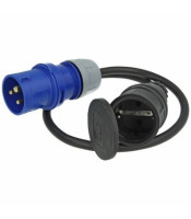 MALE INDUSTRIAL PLUG 3P 16A CABLE TO FEMALE 16A