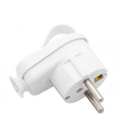 Angle Plug, Schuko Plug, Current Plug White