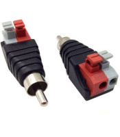 RCA Male to AV 2 Screw Terminal Female