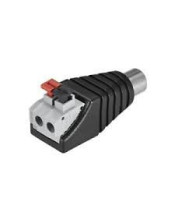 RCA Male Plug to AV 2 Screw Terminal Female Audio Video Balun Spring Press Type Adapter DC Power