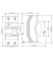 Residual Current Circuit Breakers sr6hm 2P 40A/30MA A Fi Switch