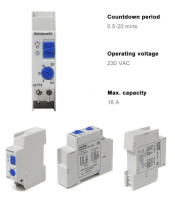 ALC18 Din rail Staircase Lighting Timer Switch timer relay 220VAC 16A used for corridor lighting Mechanical Din Rail timer