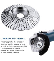 Wood Grinding Wheel angle grinder disc wood carving disc Sanding Abrasive tool Bore