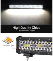 20Inch 420W Tri Row LED Work Light Bars Combo Beam IP68