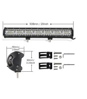 20Inch 420W Tri Row LED Work Light Bars Combo Beam IP68