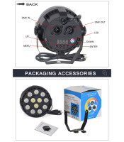 12 LED PAR LIGHT ΠΡΟΒΟΛΕΑΣ PAR MINI LED & DMX INTERFACE + WHITE ΦΩΤΟΡΥΘΜΙΚΑ