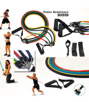 Power Resistance Bands ΛΑΣΤΙΧΑ ΕΚΓΥΜΝΑΣΗΣ ΧΕΡΙΩΝ 5 ΕΠΙΠΕΔΩΝΜΑΣΑΖ - GYM