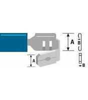 Slide Cable Lug Insulated Female/Male Blue 0.8-6.35 PB2-6.4V