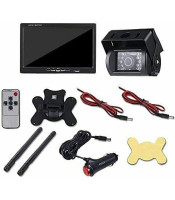 7 inch monitor kit+2.4G digital wireless signal 12v 24v bus truck rear view backup reverse camera system