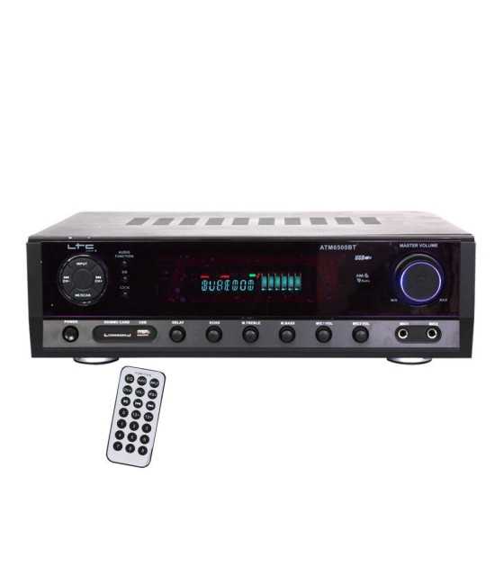 Аудио ATM6500BT Hi-Fi КАРАОКЕ усилвател с FM тунер и Bluetooth.