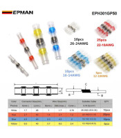 EPMAN ΘΕΡΜΟΣΥΣΤΕΛΛΟΜΕΝΟ Wire Connector Terminal Αδιάβροχο 4 Μέγεθος - 50 τεμΣΥΣΤΕΛΛΟΜΕΝΑ