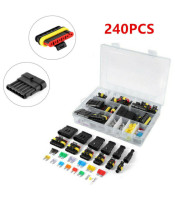 240pcs Pin Car Electrical Wire Waterproof Connector Plug Cable Terminal Fuse Kit