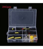 240pcs Pin Car Electrical Wire Waterproof Connector Plug Cable Terminal Fuse Kit