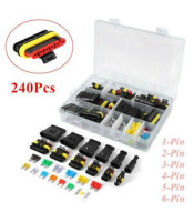 240pcs Pin Car Electrical Wire Waterproof Connector Plug Cable Terminal Fuse Kit