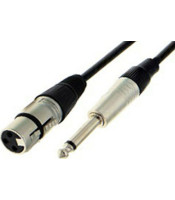 XLR female to 6.3 mm Jack mono 10 m