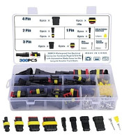 Connector Terminal Plug, 1 2 3 4 Pin Car Spark Plug Connector Assortment Kit for Car, Motorcycle, Truck, Boat