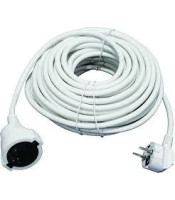 Mains power extension lead 30m, 3x1.5mm2, PVC, IP20, white