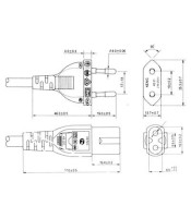 CABLE-704 ΚΑΛΩΔΙΟ ΤΡΟΦΟΔΟΣΙΑΣ ΜΑΓΝΗΤΟΦΩΝΩΝ 1,5 ΜΕΤΡΟΤΡΟΦΟΔΟΣΙΑΣ - ΡΕΥΜΑΤΟΣ