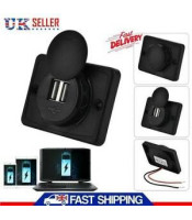 Panel 3.1A Dual USB Car Socket Charger Switch Type C for Bus