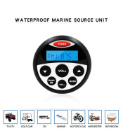 Waterproof Marine Radio Bluetooth Media Stereo FM AM Audio Receiver For Auto Motorcycle Yacht Boat Pool Golf Cart SPA RV UTV ATV