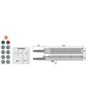 BUTTON PANEL FOR CRANES WATERTIGHT 1 SPEED/10 BUTTONS XCD65