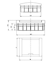 FLUSH-MOUNT PANEL 1 ROW-12 WAYS HC-LF