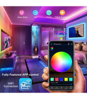 RGB Smart Strip SMART ΤΑΙΝΙΑ, LED RGB ΜΕ ΕΦΑΡΜΟΓΗ ΚΑΙ ΤΗΛΕΧΕΙΡΙΣΜΟ 5mΤΑΙΝΙΕΣ