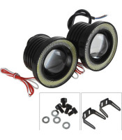 M609 Angel Eyes 2 x UNIVERSAL fog ΦΩΤΑ ΟΜΙΧΛΗΣ LED COB Angel Eyes 89mmLED ΜΠΑΡΕΣ