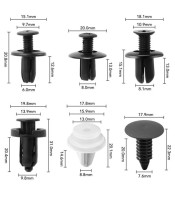 100 Car Push Pin Rivet Clip ΣΕΤ 100 ΠΛΑΣΤΙΚΑ ΚΟΥΜΠΩΜΑΤΑ, HE26ΠΑΡΕΛΚΟΜΕΝΑ