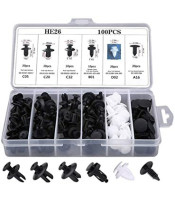 HE26, 100PCS Car Auto Plastic Door Fender Repair Rivets Screw Clips Fastener