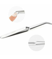 Професионални пинсети за нокти от неръждаема стомана C Curve Clamp Curved Head Pincher