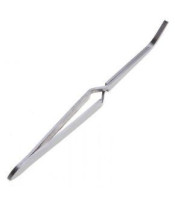 Pro Stainless Steel Nail Art Tweezers C Curve Clamp Curved Head Pincher