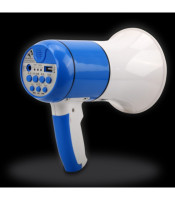 Hand grip type megaphone with siren USB 5V 15W