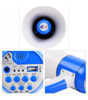 Hand grip type megaphone with siren USB 5V 15W