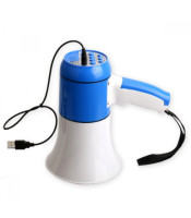 Hand grip type megaphone with siren USB 5V 15W