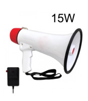 Hand grip type megaphone with siren 12V 15W