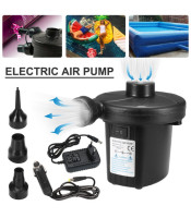 Electric Air Pump 3 Nozzle Inflator for Inflatable Cushions Air Mattress Bed Swimming Ring Boats - EU Plug