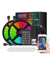 WiFi LED Strip Lights 10m/32.8ft, Smartphone Controlled LED Strip Kit RGB Waterproof IP65