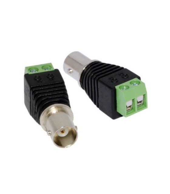 BNC ADAPTOR FEMALE WITH 2P TERMINAL BLOCK COAX