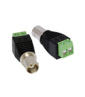 BNC ADAPTOR FEMALE WITH 2P TERMINAL BLOCK COAX