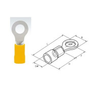 SINGLE-HOLE CABLE LUG INSULATED YELLOW 10-5.5 R5-10