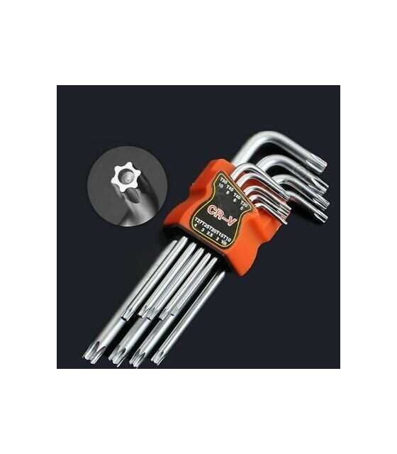 9*Torx Star Wrench Hex Key Set /Double-End Screwdriver Tamper Proof -Hand Tools