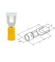 S5-6SV ΑΚΡΟΔΕΚΤΗΣ FASTON ΔΙΧΑΛΟΣ ΜΟΝΩΜΕΝΟΣ 6.5mm ΓΙΑ ΑΓΩΓΟΥΣ 4mmΑΚΡΟΔΕΚΤΕΣ