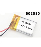 BATTERY-LIPO300mAh ΜΠΑΤΑΡΙΑ ΓΙΑ BACK UP 3,7v, LIPO 300mAh, 602030ΡΟΜΠΟΤΙΚΗ