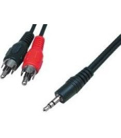 RCA to 3.5mm headphone jack cable - 2.5m Length