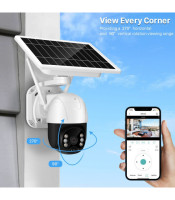 360 Degree Outdoor Wifi PTZ Camera 1080P Solar Power Battery IP Camera Audio Security Wireless Surveillance CCTV Camera