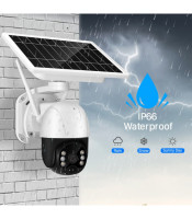 360 Degree Outdoor Wifi PTZ Camera 1080P Solar Power Battery IP Camera Audio Security Wireless Surveillance CCTV Camera