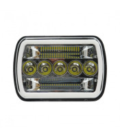 Square Led Headlamp For Trucks Jeep Wrangler Xj